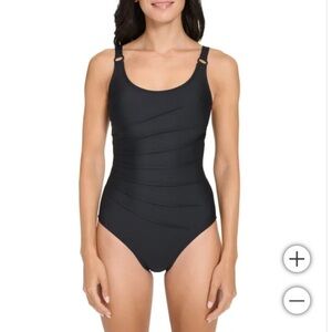 NWOT DKNY Women's Swimsuit black‎ one piece S M L